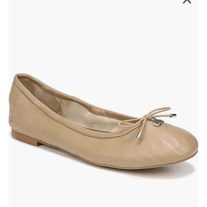 Sam Edelman Tan Leather Flats With Bow